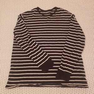 J.Crew Navy & White Striped Long Sleeve Tee